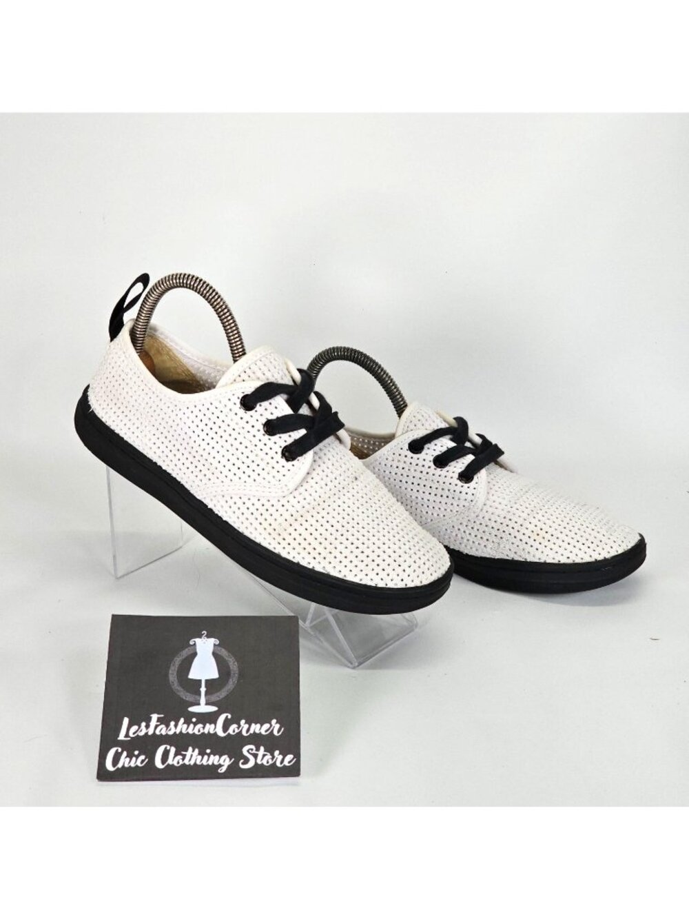 Dr Martens Women's White Mesh Perforated Sneaker Shoes Size 7 1879 - Picture 4 of 15